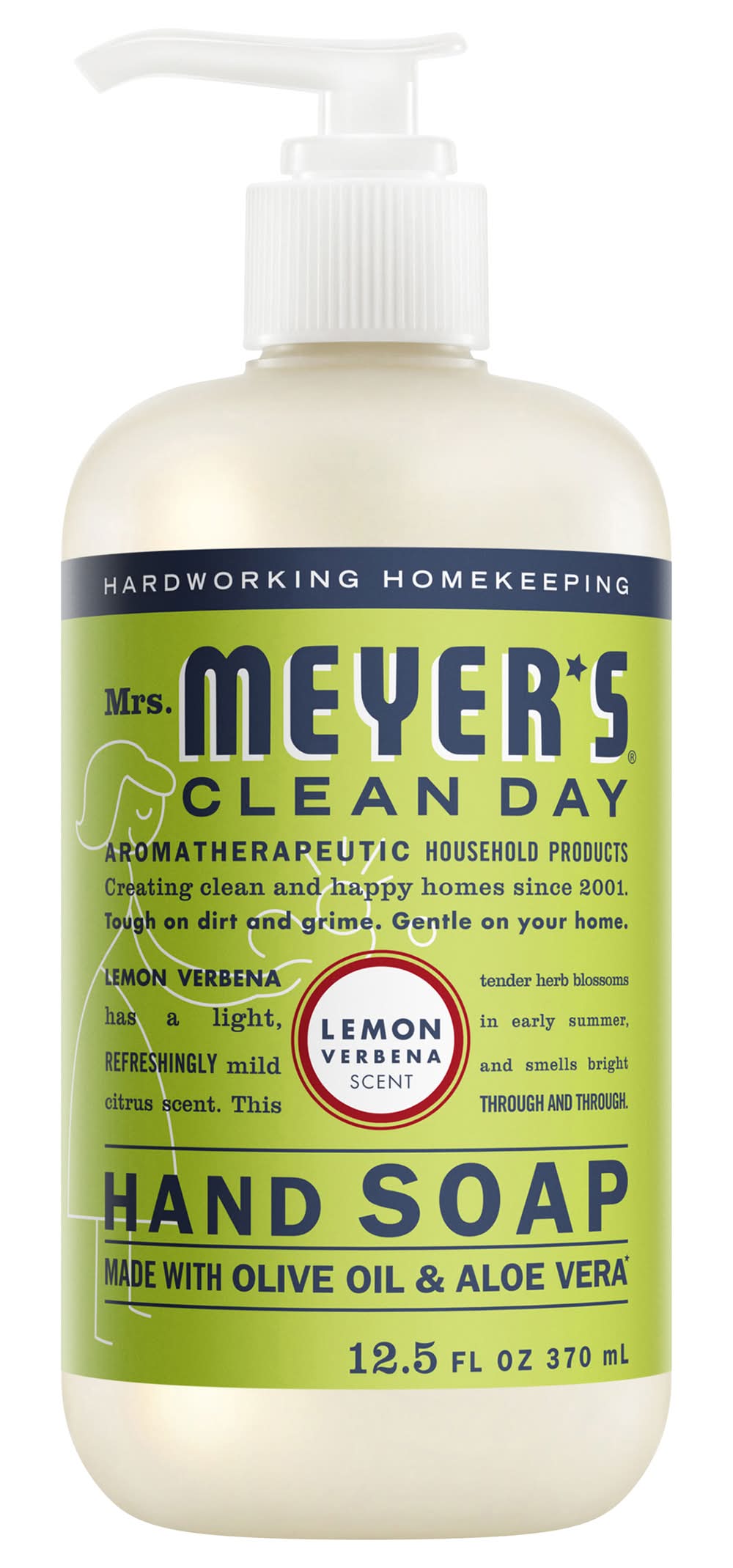 Mrs. Meyer's Clean Day Liquid Hand Soap, Lemon Verbena (12.5 fl oz)