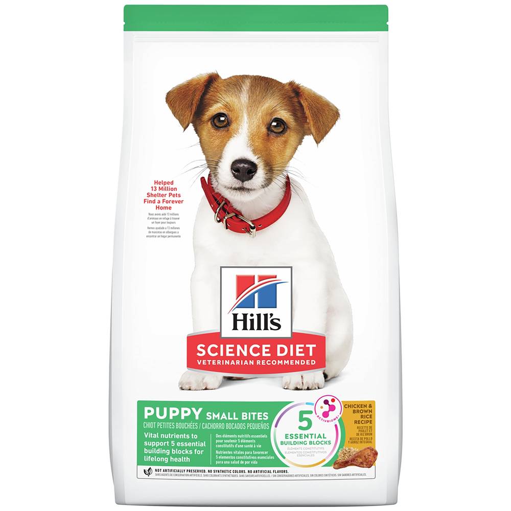 Hill's Science Diet Puppy Small Bites Dry Dog Food - Chicken & Brown Rice (Flavor: Chicken Meal & Barley, Size: 4.5 Lb)