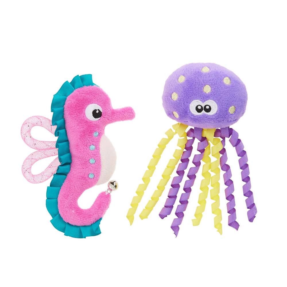 Whisker City® Octopus and Seahorse Cat Toy (Color: Pink)