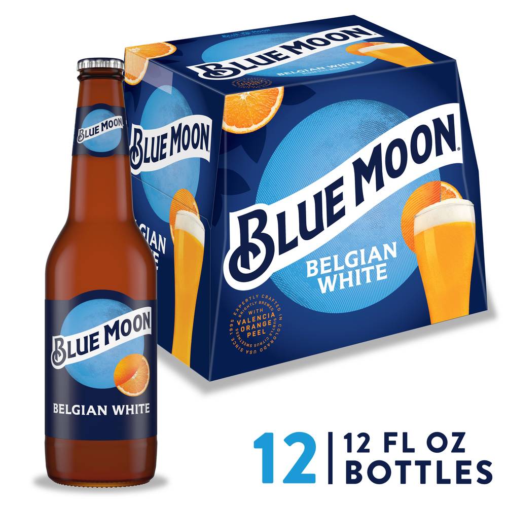 Blue Moon Belgian Wheat Ale Beer (12 pack, 12 fl oz)