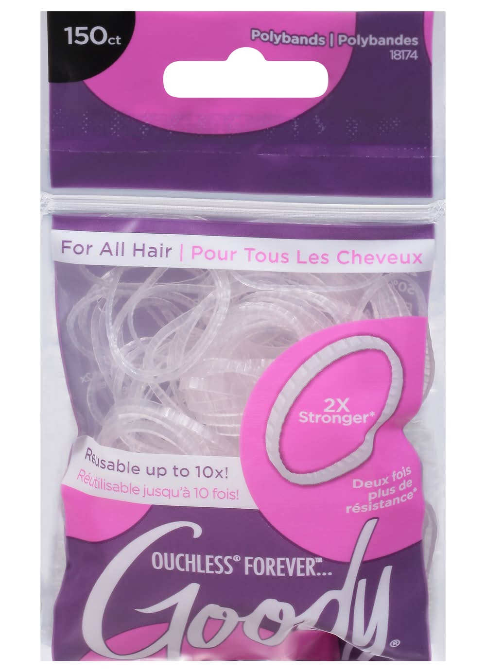 Goody Ouchless Forever Polybands (0.63 oz, 150 ct)