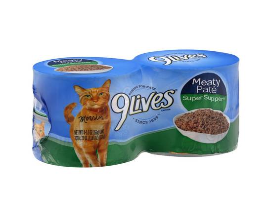 9Lives · Meaty Pate Super Supper Wet Cat Food (4 x 5.5 oz)