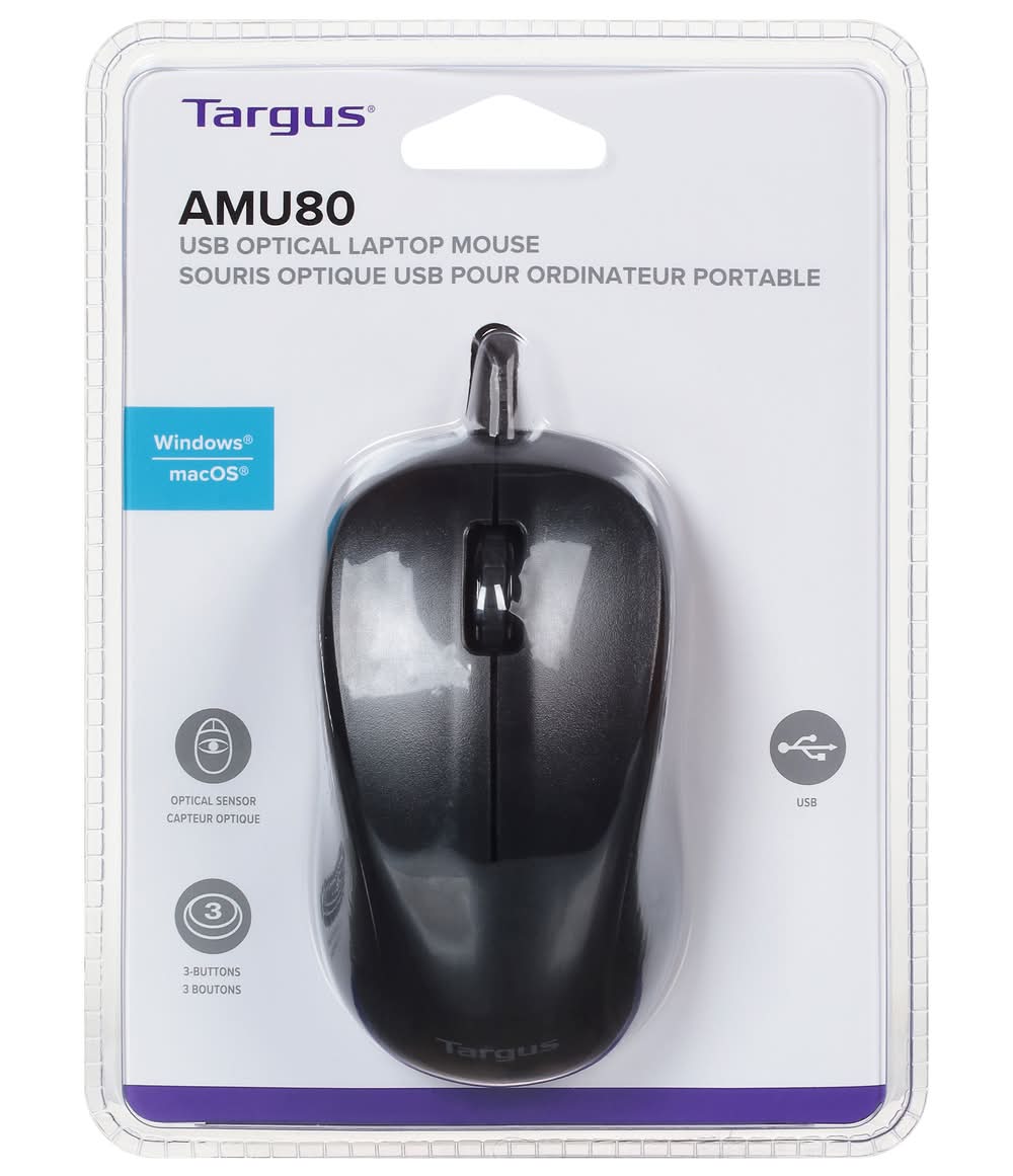 Targus Amu80 Usb Optical Laptop Mouse