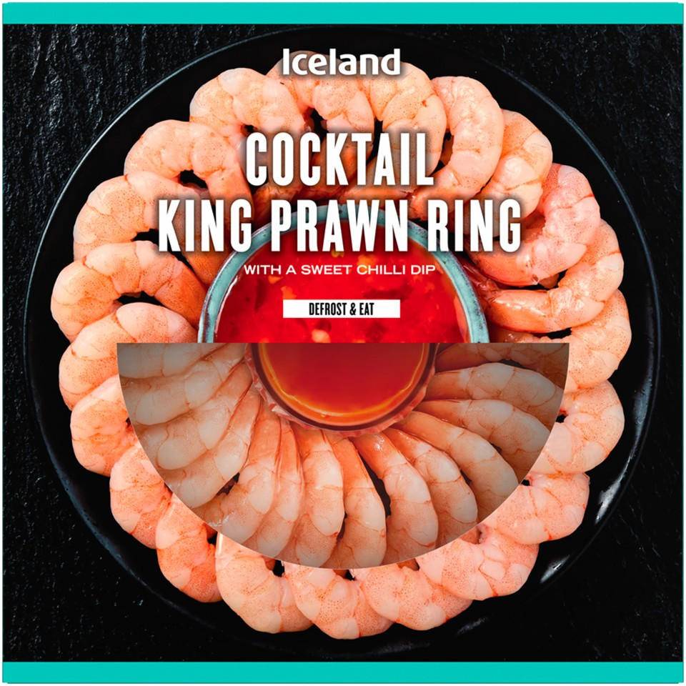 Iceland Cocktail King Prawn Ring With Sweet Chilli Dip