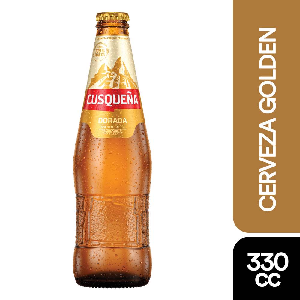 Cusqueña cerveza golden (botella 330 ml)