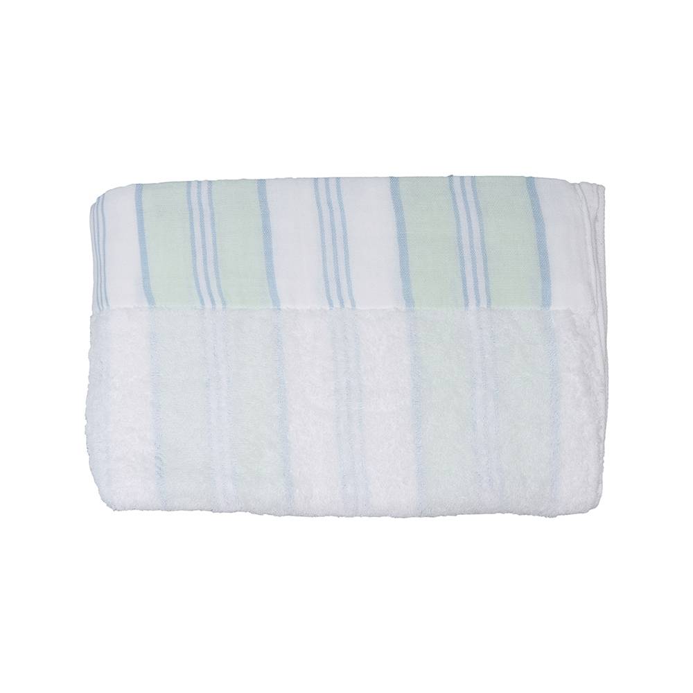 Miniso toalla de baño a rayas verde (1 pieza)