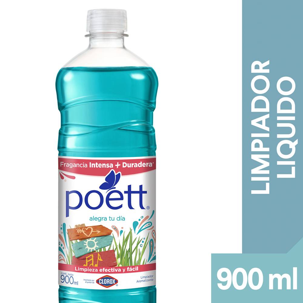 Poett limpiador desinfectante alegra tu día (botella 900 ml)