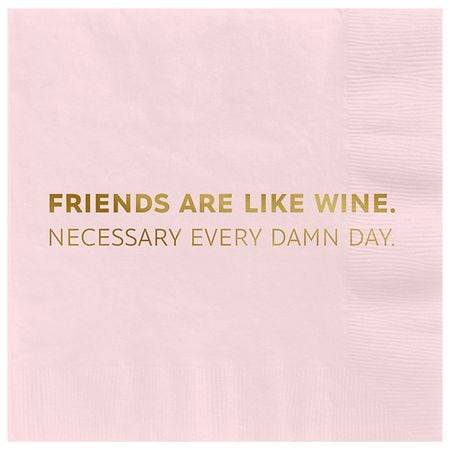 Hallmark Cocktail Napkins ("Friends Are Like Wine") - 16.0 ea