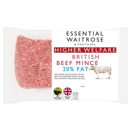 Waitrose Essential British Beef Mince 20% Fat