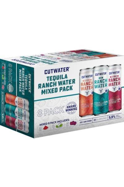 Cutwater Spirits Tequila Ranch Water Mixed pack (8 ct, 12 fl oz)