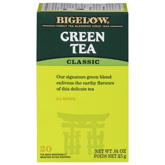 Bigelow Classic Green Tea Bags (20 ct, 0.91 oz)