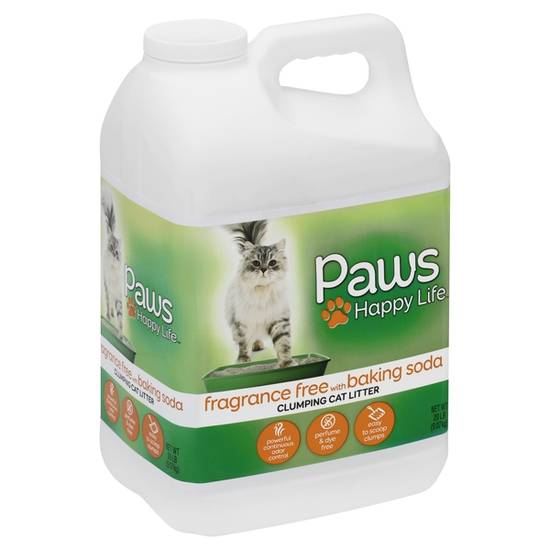 Paws Happy Life Fragrance Free With Baking Soda Clumping Cat Litter
