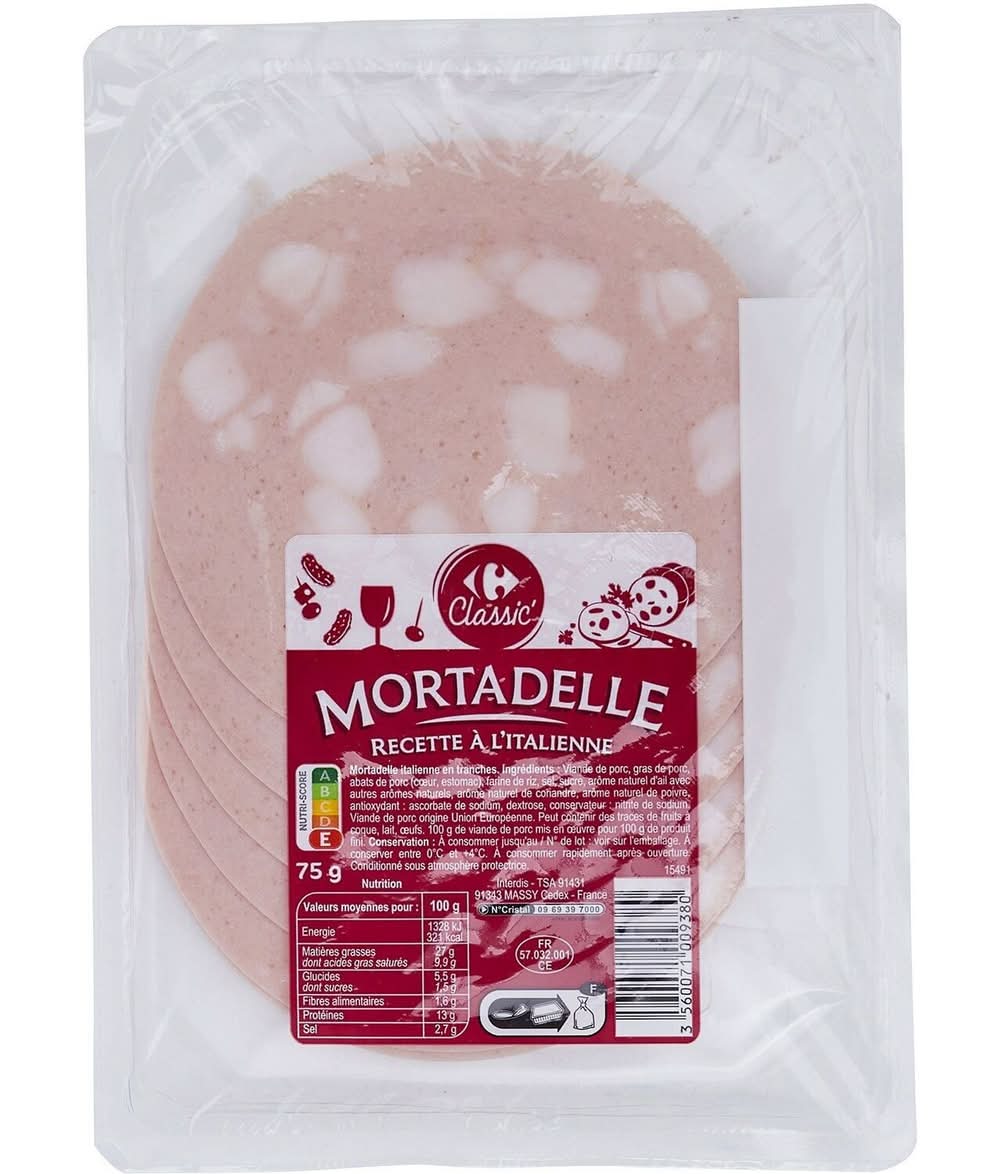 Carrefour Classic' - Mortadelle recette à l'italienne (75g)