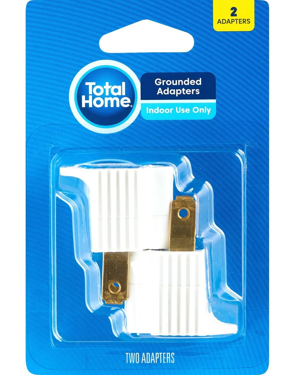 Total Home Polarized Grounding Adapters, 2 Ct