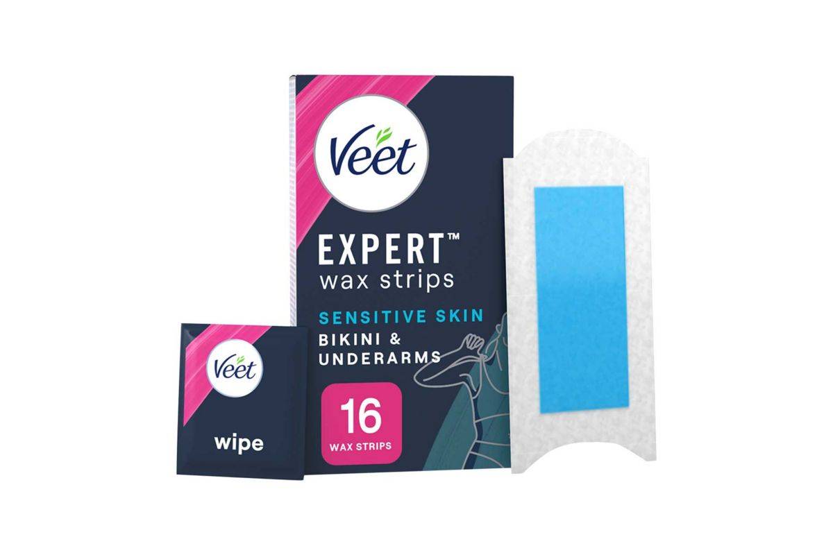 Veet Expert Cold Wax Strips Bikini and Underarm Sensitive 16s