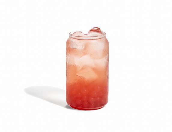 Thé glacé fraise et citron avec perles éclatantes / Strawberry & Lemon iced tea with popping pearls