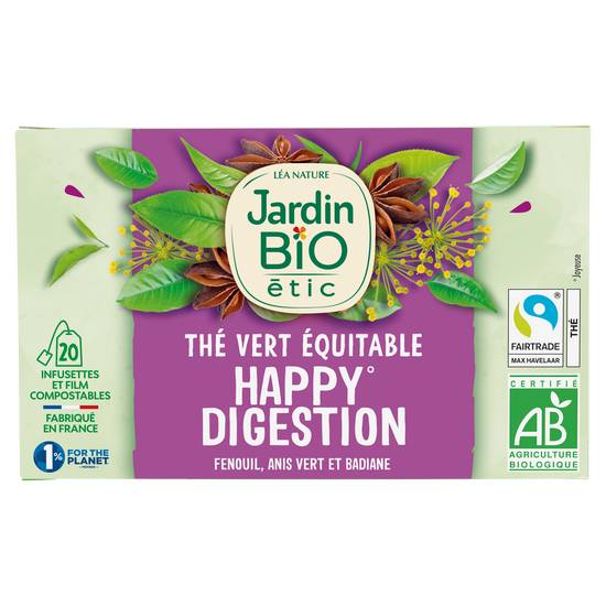 Jardin Bio Étic - Thé vert équitable happy digestion