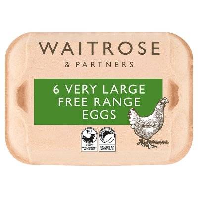 Waitrose Free Range Very Large Eggs (6ct)