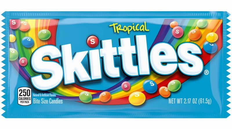Skittles Bite Size Candies Tropical 2.17oz