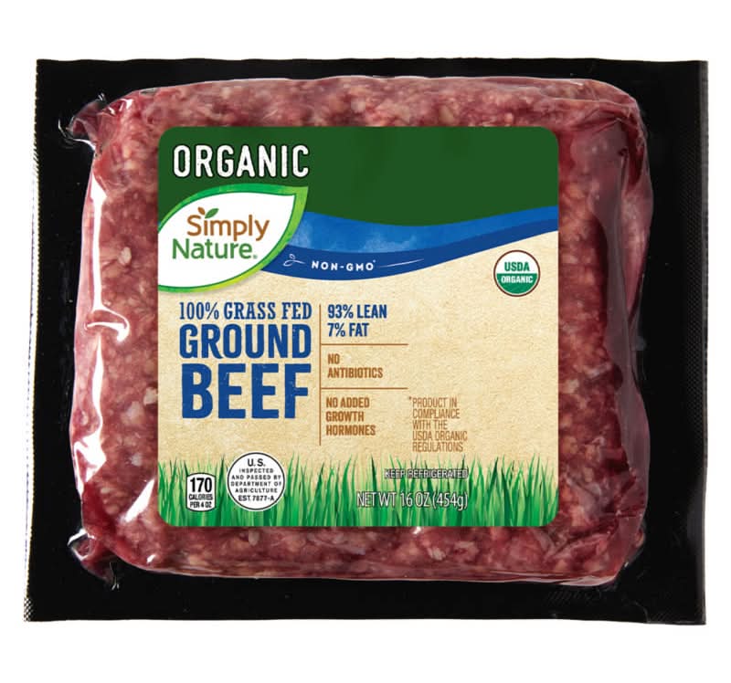 Simply Nature Organic Grass Fed Ground Beef (16 oz)