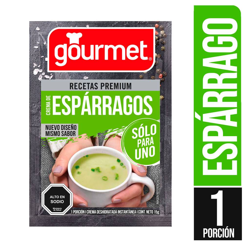 Gourmet crema de espárragos solo para uno (sobre 15 g)