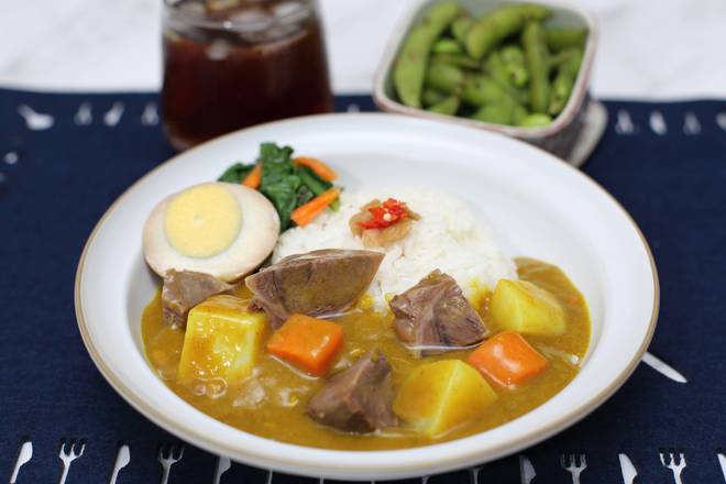 牛肉咖哩飯套餐 Beef curry rice 牛肉カーレ弁当