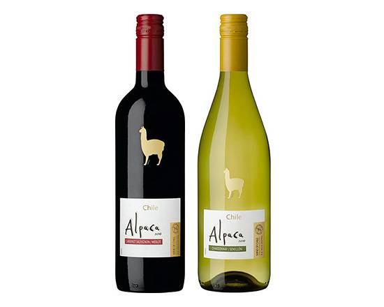 363917：【Uber限定】赤・白ワイン2本セット（アルパカA） / Red And White Wine Set【Alpaca A】(2types Of Wine)