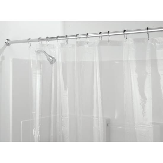 Interdesign Clear Peva Shower Curtain Liner No Hooks