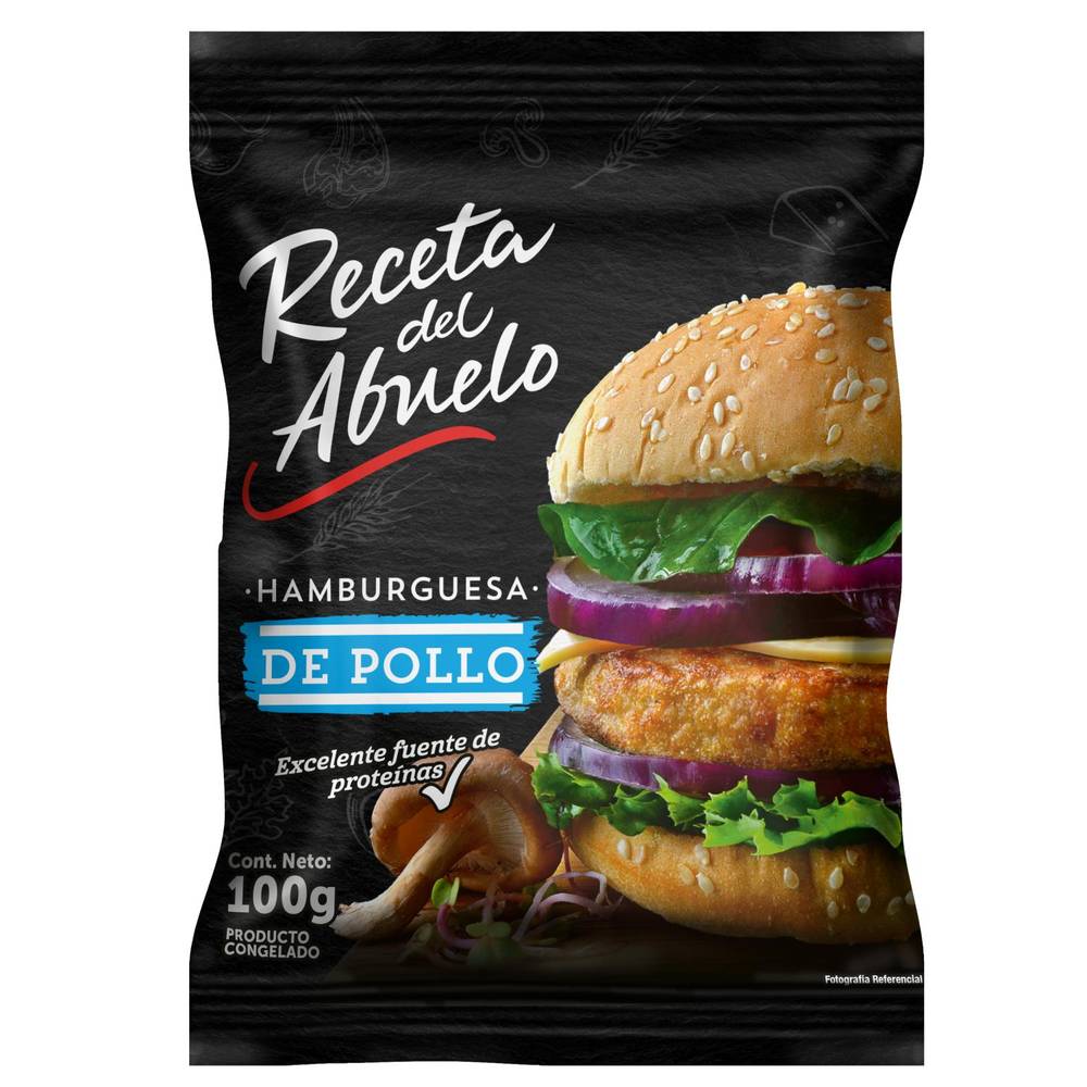 Receta del abuelo hamburguesa de pollo (bolsa 100 g)