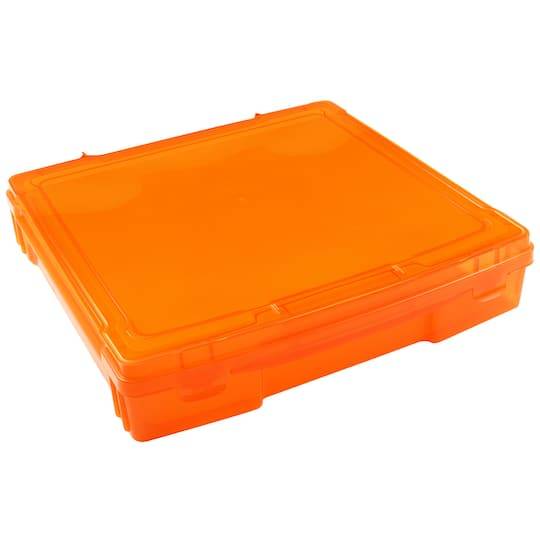 12" X 12" Orange Scrapbook Paper Case By Simply Tidy