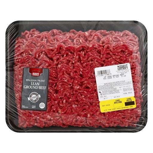 Giant Eagle Beef Ground, 93% Lean, 7% Fat