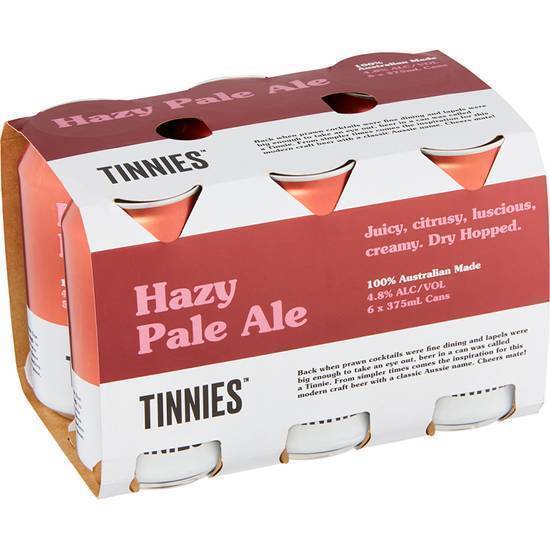 Tinnies Hazy Pale Can 6x375mL