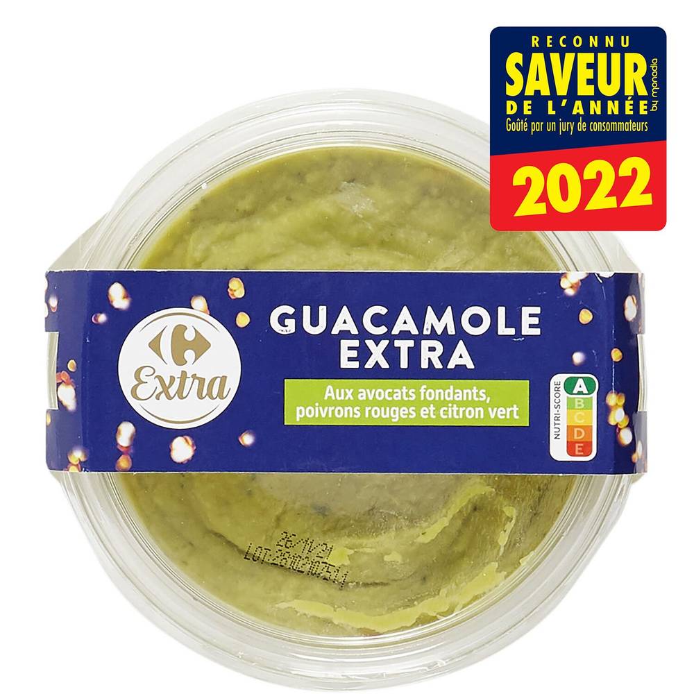 Guacamole extra CARREFOUR EXTRA - le pot de 180g