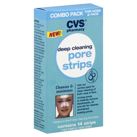 Cvs Pharmacy Deep Cleaning Pore Strips (14 ct)