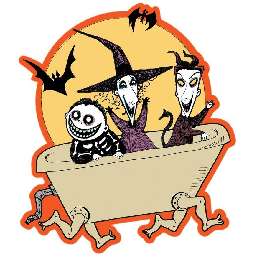 Lock, Shock Barrel Sticker, 3in x 3.5in - The Nightmare Before Christmas