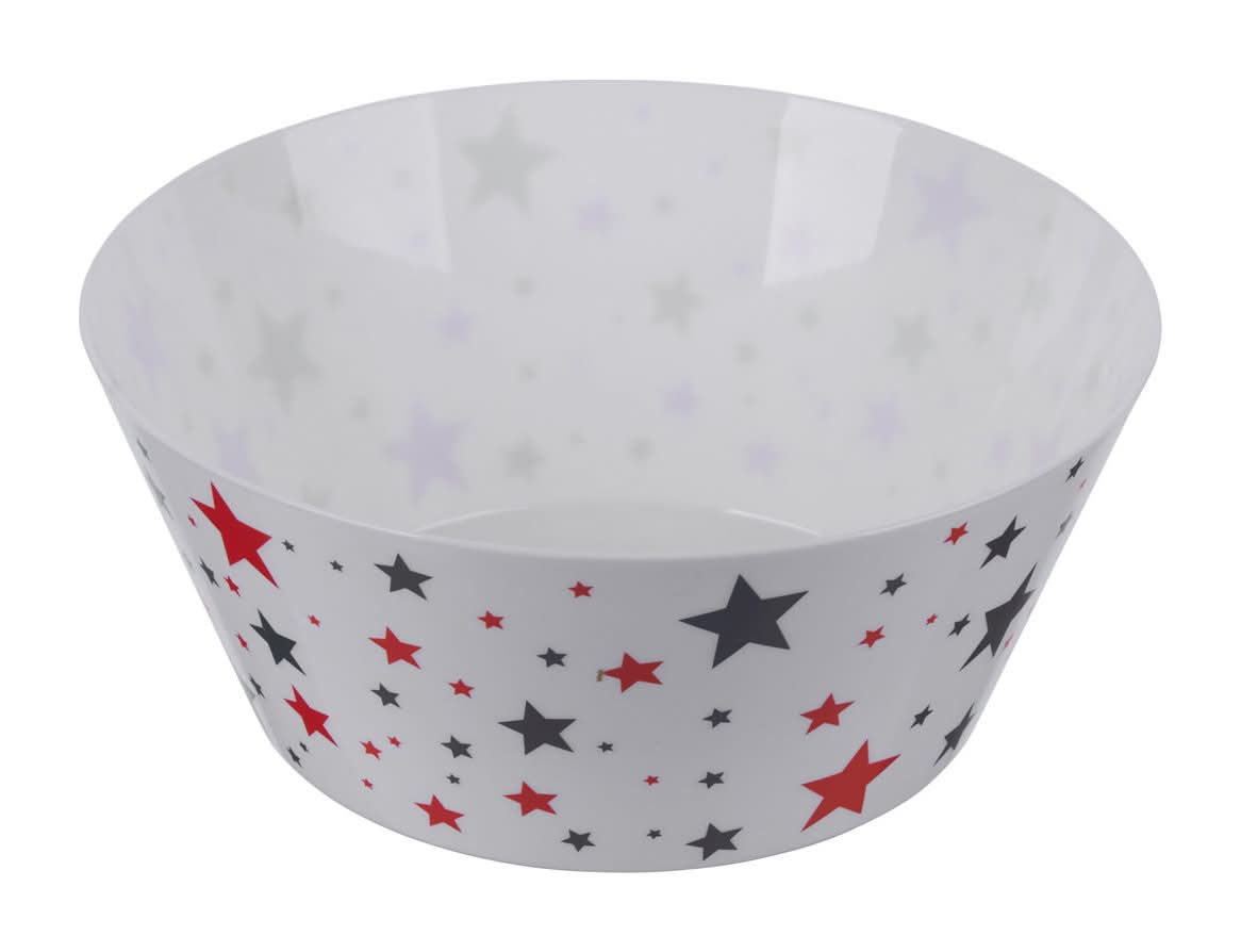 Signature Housewares Patriotic Star Printed Tapered Serving Bowl