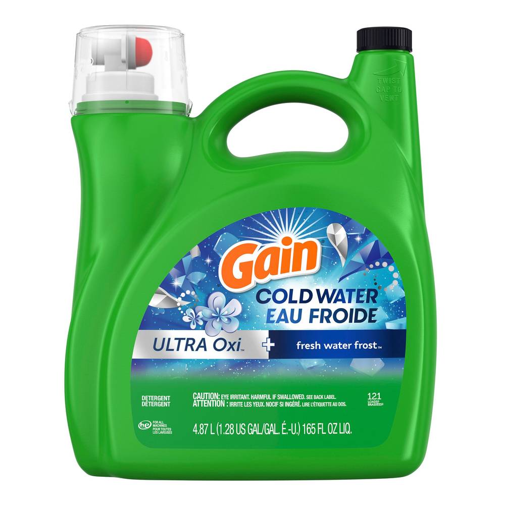 Gain Détergent à lessive liquide froide+oxi fresh (4.87 L)-High efficiency cold water+oxi fresh liquid laundry detergent (4.87 L)