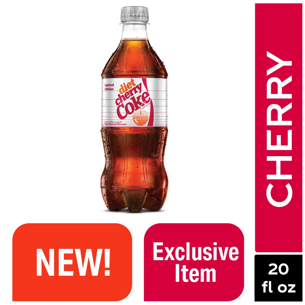 Diet Coke Flavored Soda, Cherry (20 fl oz)