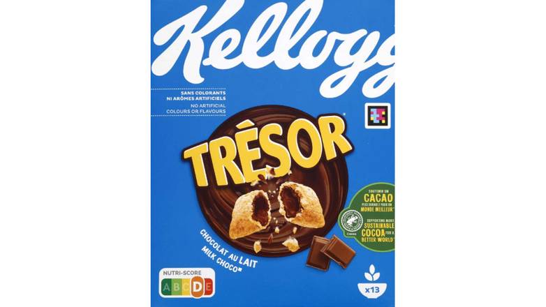 KELLOG S Céréales trésor kellogg s chocolat au lait - 410g Le paquet de 410g