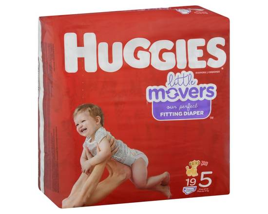 Huggies · Little Movers Diapers, Size 5 (19 ct)