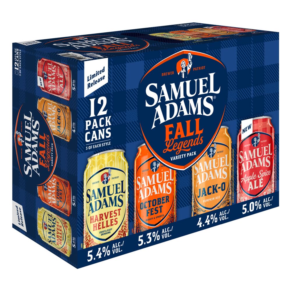 Samuel Adams Limited Release Fall Legends Winter Break Variety pack Beer, Assorted (12 x 12 fl oz)