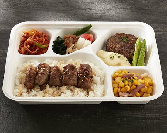 100% 和牛漢堡排與伊比利豬 BELLOTA 便當100% Wagyu Hamburg Steak & Ibérico de Bellota Pork Bento