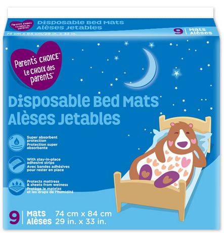 Parent's Choice Disposable Bed Mats, 29in × 33in (9 ct)