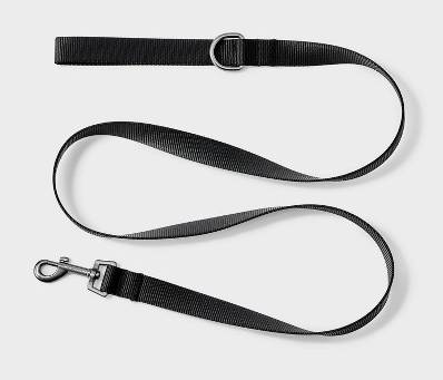 Boots & Barkley Basic Nylon Dog Leash, 5 ft, Black