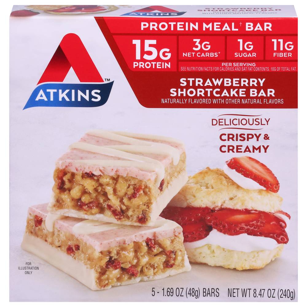 Atkins Strawberry Shortcake Protein Meal Bar (5 ct)