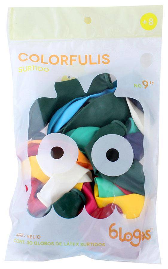 Blogos bolsa de globos de colores (30 piezas)