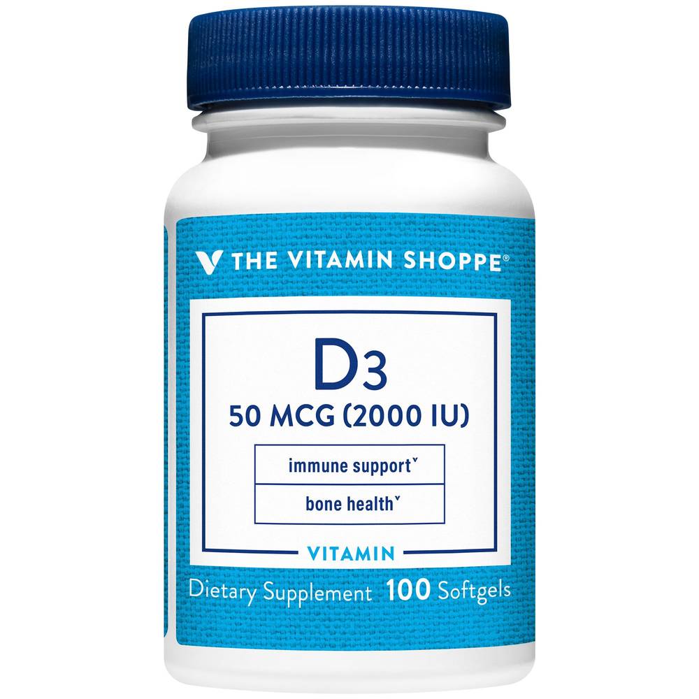 Vitamin D3 - Bone Health & Immune Support - 2,000 Iu (100 Softgels)