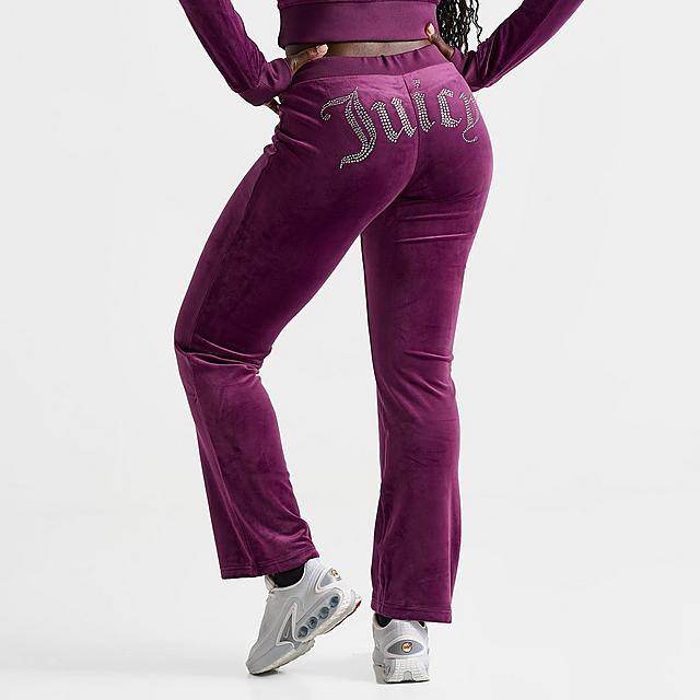 Women'S Juicy Couture Og Big Bling Velour Track Pants (Medium)