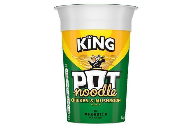 King Pot Noodle Chicken & Mushroom 114g
