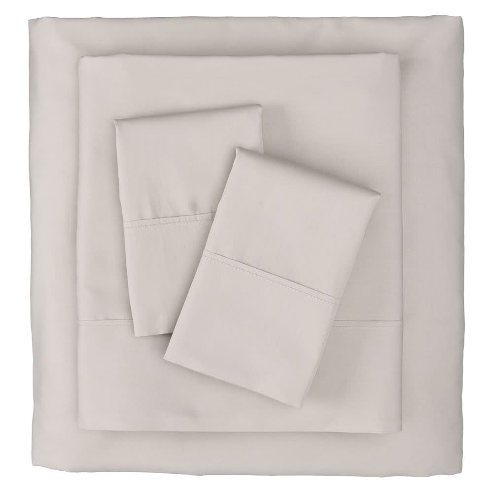 KIRKTON HOUSE Gray King 300TC Cotton Percale Sheet Set